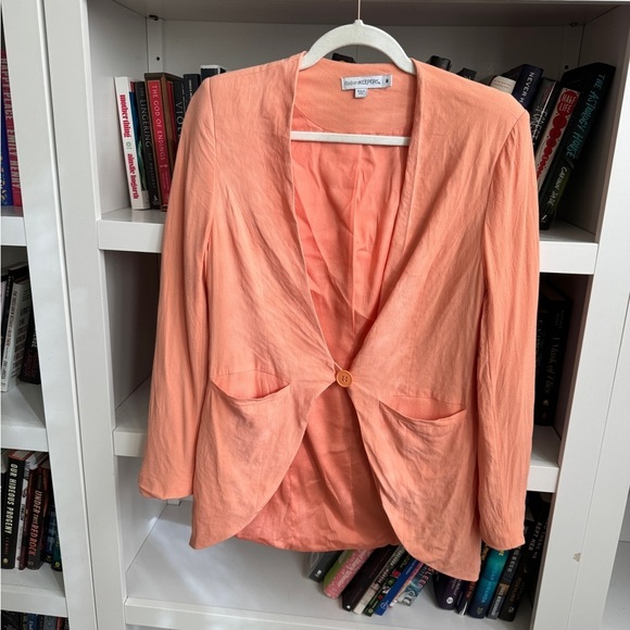 Finders Keepers peach single button classic blazer jacket chic business - Picture 1 of 4
